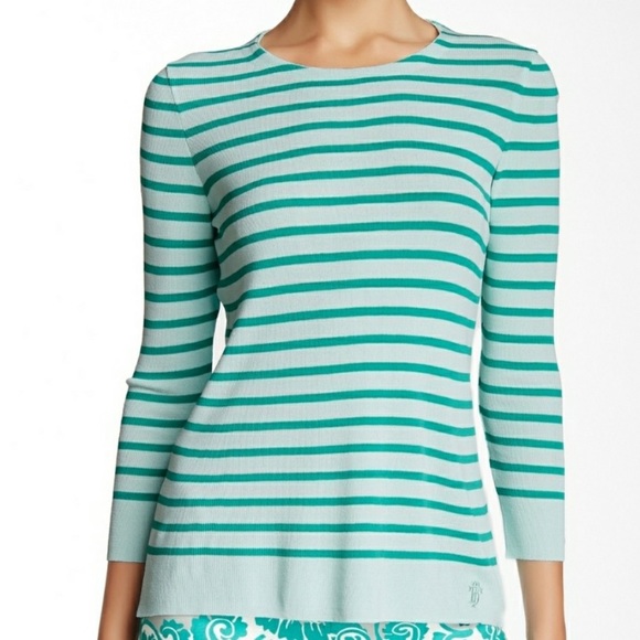 Tory Burch Sweaters - Tory Burch Green Stripe Sweater